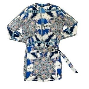 Marciano Printed Wrap Mini Dress